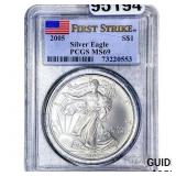 2005 Silver Eagle PCGS MS69