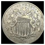 1867 Shield Nickel CLOSELY UNCIRCULATED