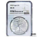 2020 Silver Eagle NGC MS70