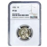 1951 Jefferson Nickel NGC PF66