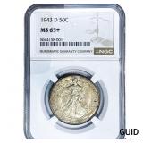 1943-D Walking Liberty Half Dollar NGC MS65+