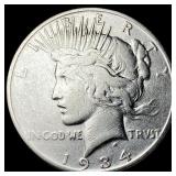 1934-S Silver Peace Dollar LIGHTLY CIRCULATED