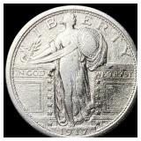 1917 Type 1 Standing Liberty Quarter NEARLY UNCIRC
