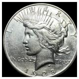 1928 Silver Peace Dollar CLOSELY UNCIRCULATED