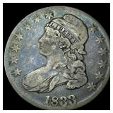 1833 Silver Capped Bust Half Dollar LIGHTLY  CIRC