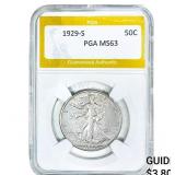 1929-S Walking Liberty Half Dollar PGA MS63