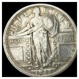 1917 Type 1 Standing Liberty Quarter CLOSELY UNCIR