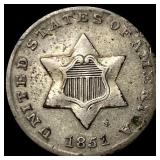 1851 Silver Three-Cent Piece CLOSELY UNCIRCULATED