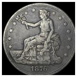 1876-S Silver Trade Dollar NEARLY  UNCIRCULATED