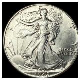 1942 Walking Liberty Silver Half Dollar GEM  BU
