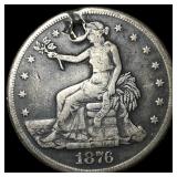 1876 Silver Trade Dollar NEARLY UNCIRCULATED