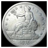 1876-S Silver Trade Dollar NEARLY  UNCIRCULATED
