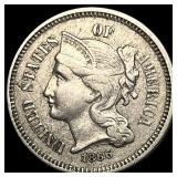 1866 Nickel Three-Cent Piece CLOSELY  UNCIRCULATE