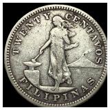 1903-S Philippines Silver 20 Centavos