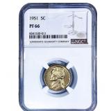 1951 Jefferson Nickel NGC PF66