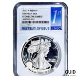 2020-W Silver Eagle NGC PF70 Ultra Cameo
