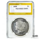 1898 Morgan Silver Dollar PGA MS63 DMPL