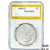 1890-CC Morgan Silver Dollar PGA MS63