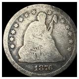 1876 Silver Seated Liberty Quarter NICELY CIRCULAT