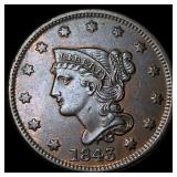 1843 Braided Hair Large Cent UNCIRCULATED
