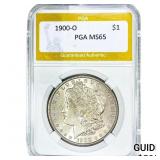 1900-O Morgan Silver Dollar PGA MS65