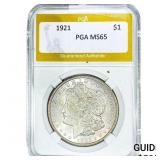 1921 Morgan Silver Dollar PGA MS65