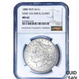 1888 Morgan Silver Dollar NGC MS62 VAM-12A DDR&CLA
