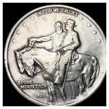 1925 Silver Stone Mountain Half Dollar CHOICE AU