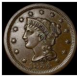 1854 Braided Hair Large Cent UNCIRCULATED