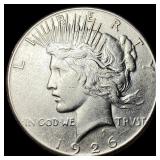 1926-S Silver Peace Dollar CHOICE AU