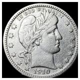 1910 Barber Silver Quarter CLOSELY UNCIRCULATED