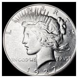 1927 Silver Peace Dollar CHOICE AU