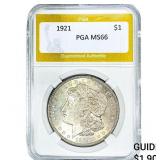 1921 Morgan Silver Dollar PGA MS66