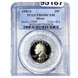 1992-S Washington Silver Quarter PCGS PR69 DCAM
