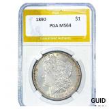 1890 Morgan Silver Dollar PGA MS64