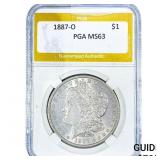 1887-O Morgan Silver Dollar PGA MS63