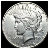 1926-S Silver Peace Dollar CHOICE AU