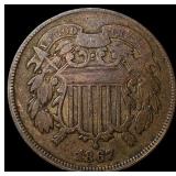 1867 Two-Cent Piece LIGHTLY CIRCULATED