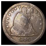 1856-S Silver Seated Liberty Quarter NICELY  CIRC