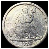 1837 Silver Half Dime No Stars LIGHTLY  CIRCULATE