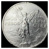 Mexico 1921 Silver 2 Pesos UNCIRCULATED