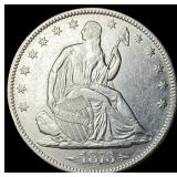 1873 Arrows Seated Liberty Half Dollar UNCIRCULATE