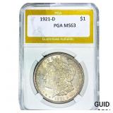 1921-D Morgan Silver Dollar PGA MS63