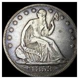1853-O Silver Seated Liberty Half Dollar CLOSELY U