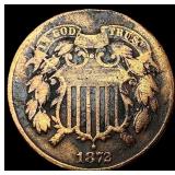 1872 Two-Cent Piece NICELY CIRCULATED
