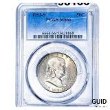 1953-S Franklin Half Dollar PCGS MS66