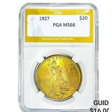 1927 $20 Gold Double Eagle PGA MS66