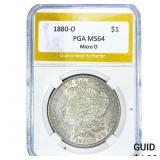 1880-O Morgan Silver Dollar PGA MS64 Micro O