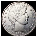 1912-D Silver Barber Half Dollar CLOSELY UNCIRCULA