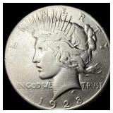 1928 Silver Peace Dollar ABOUT UNCIRCULATED
